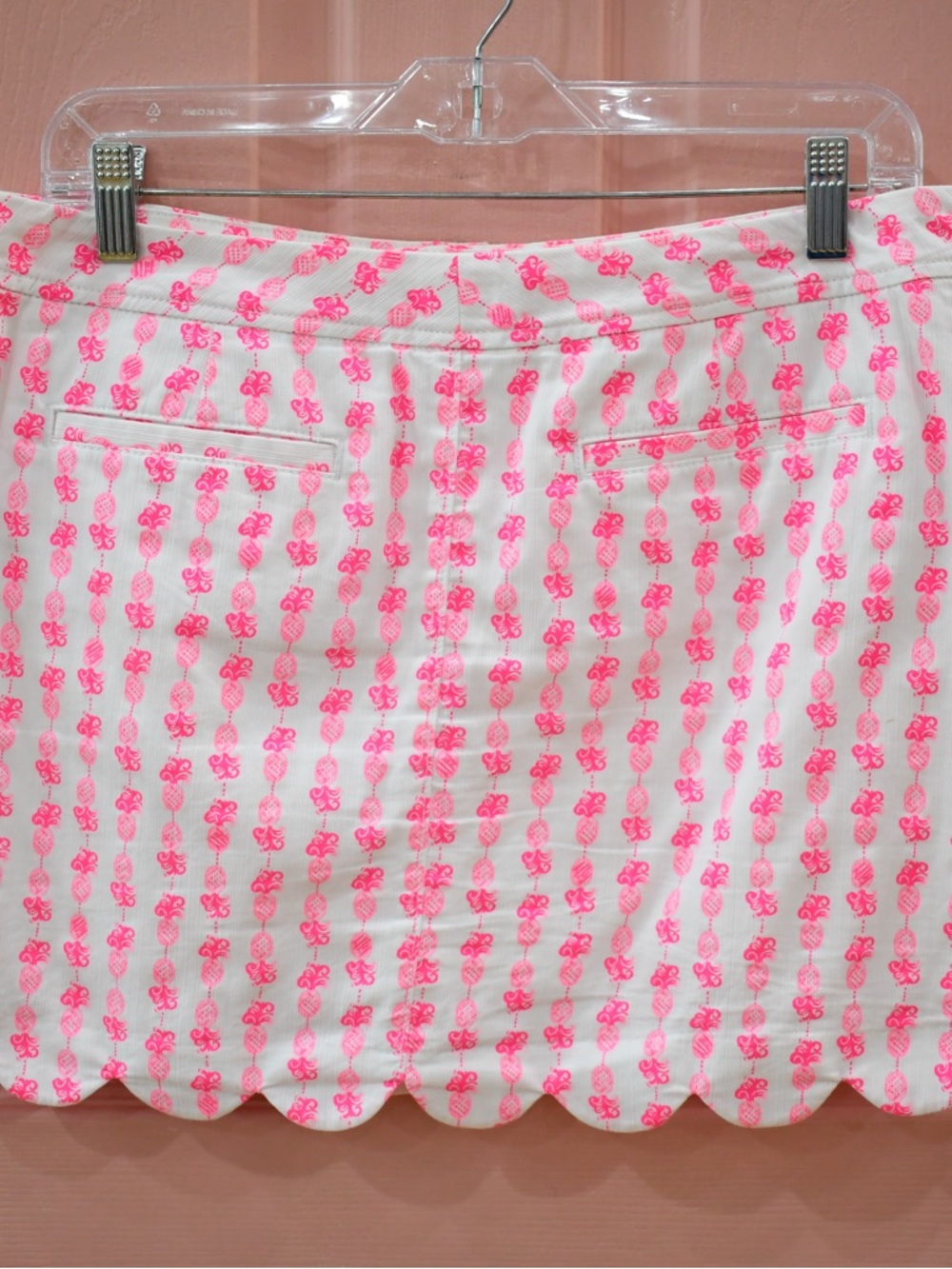 Lilly Pulitzer Pink & White Scallop Hem Printed Skort - Picture 4 of 6